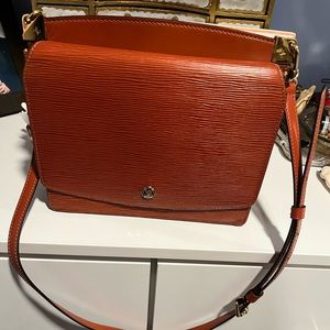 LOUIS VUITTON Grenelle 2Way Shoulder Clutch Bag Epi Leather Brown vintage.